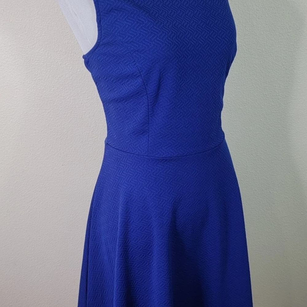 Chic Royal Blue Sleeveless Mini Dress